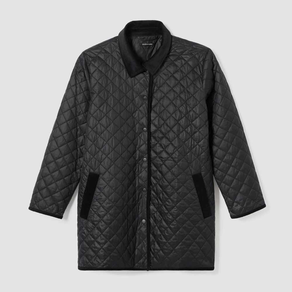 Eileen Fisher Eggshell Recycled Nylon Coat Xxl